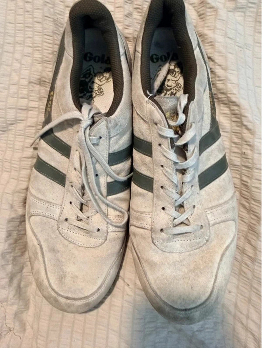 👟 Gola Beige & Green Sneakers – Size 10